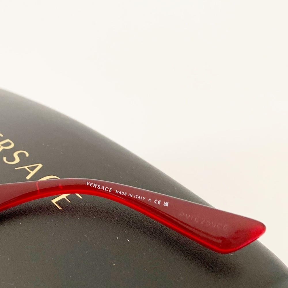 Versace Red Sunglasses - Picture 10 of 13